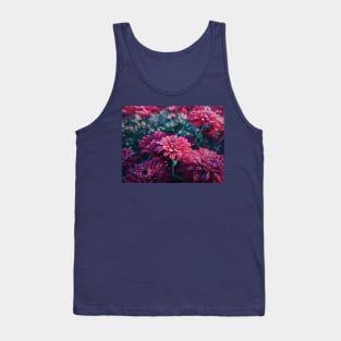 Crimson Chrysanthemums in the morning Tank Top